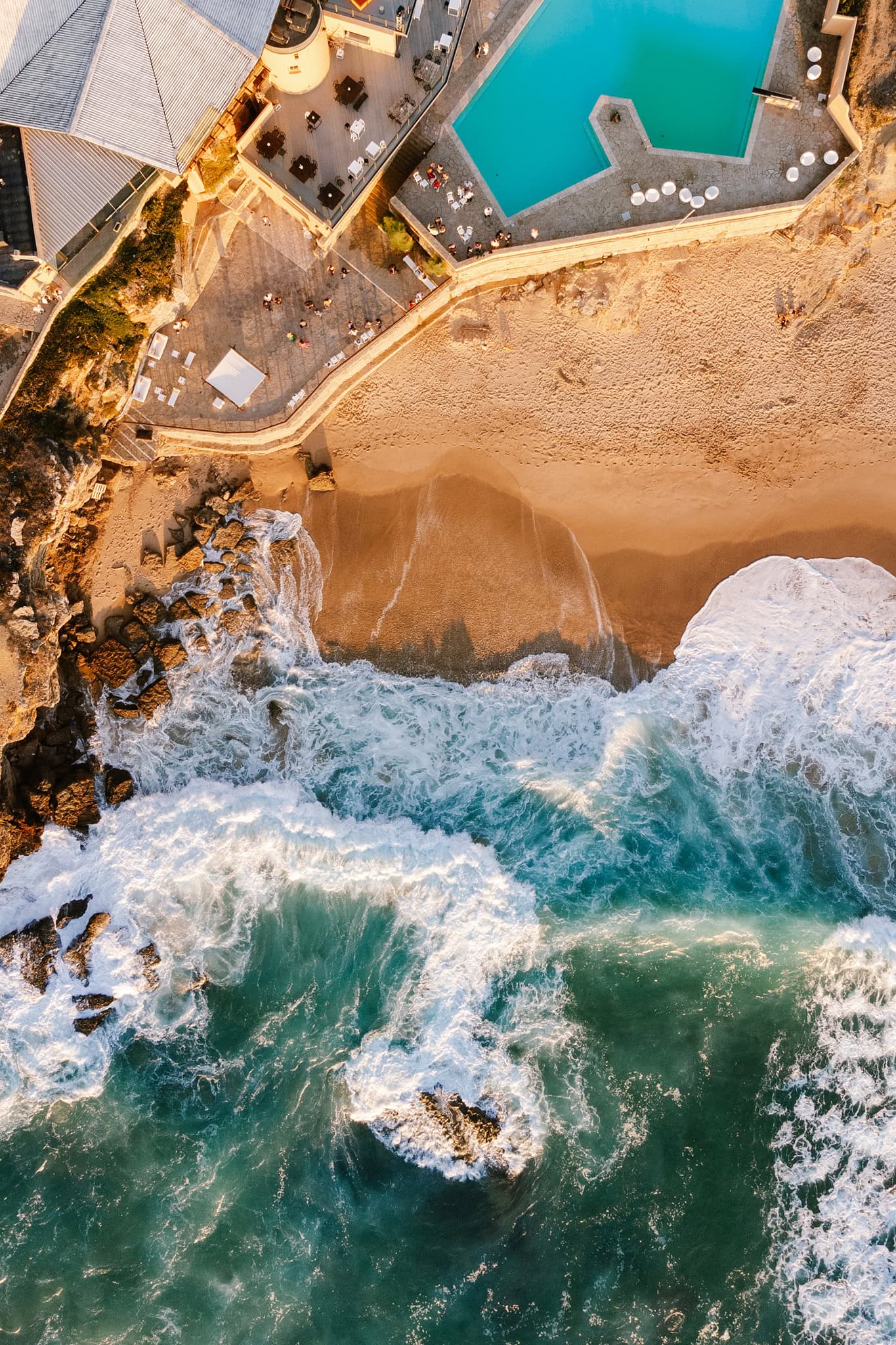 Aerial view of Praia do Guincho, Cascais Aerial view of Praia do Guincho, Cascais