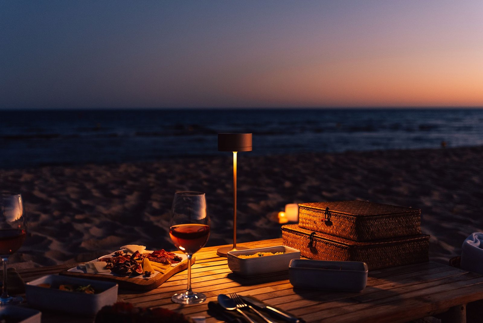 A sunset picnic with lanterns on the sand, Octant Praia Verde, Castro Marim A sunset picnic with lanterns on the sand, Octant Praia Verde, Castro Marim